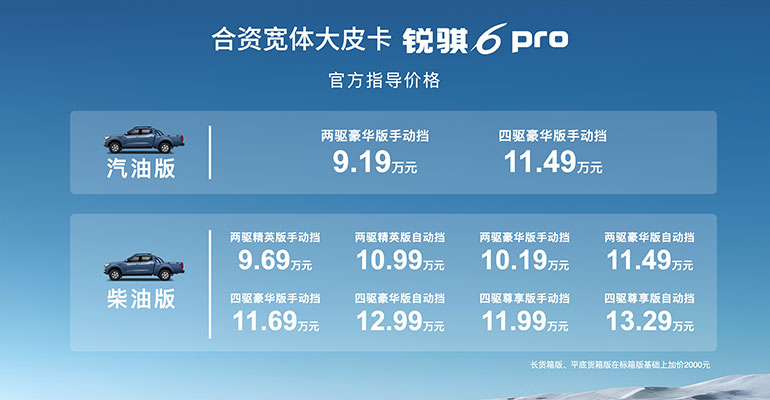 实力满载 动力澎湃 郑州日产锐骐6 pro硬控来袭 9.19万起售